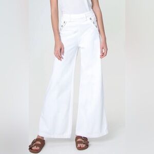 NOEND LOS ANGELES Dina High Waisted Wide NWT white